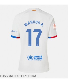 Günstige Barcelona Marcos Alonso #17 Auswärtstrikot Damen 2023-24 Kurzarm